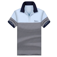 Load image into Gallery viewer, Breathable 95% Cotton Men Polo Shirt Plus Casual Male Summer Fashion New Stitching Short SLeeved Clothing