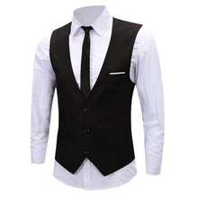Load image into Gallery viewer, Men's Classic Formal Business Slim Fit Chain Dress Vest Suit Tuxedo Waistcoat