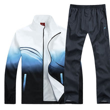 Load image into Gallery viewer, Men's Set New Spring Autumn Men Sportswear 2 Piece Sets Running Suit Jacket+Pant Young Male Fashion Tracksuit Asia Size L-4XL
